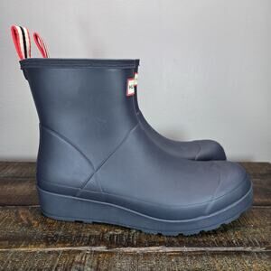 Hunter Play Boots Short Womens Size 9 Rain Boots Original Waterproof Blue Navy